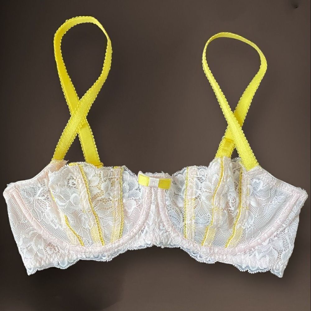 Adore Me Pastel Pink Lace Bra